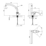 Змішувач для кухні Lidz (CRM) Cosmos 80 008F-3