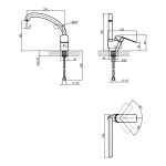 Змішувач для кухні Lidz (CRM) Mars 81 008F-3