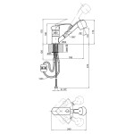 Змішувач для кухні Lidz (CRM) Mars 81 011 з висувним виливом