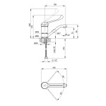 Змішувач для кухні Lidz (CRM) Watt 83 002M 150 мм