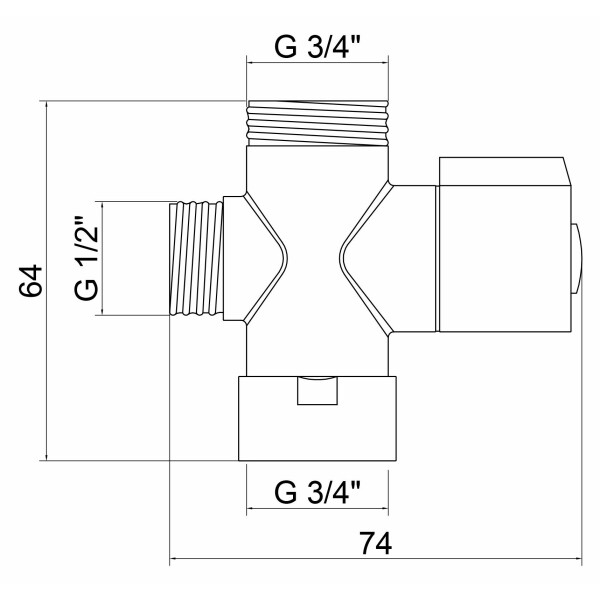 Дивертор Lidz (CRM) 52 01 000 02