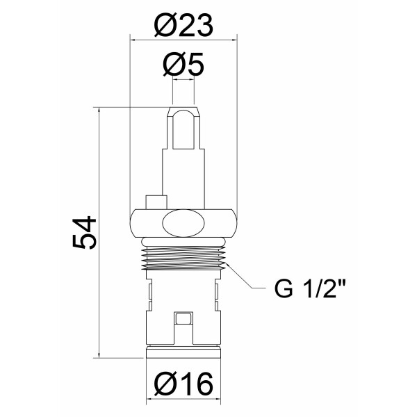Кран-букса Lidz (BRA) 53 01 030 00 керамика 1/2"