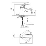 Змішувач для раковини Lidz (CRM) Mars 81 001 00