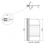 Штора на ванну Lidz Brama SS80x150L.CRM.L стекло Linie 6 мм, левая