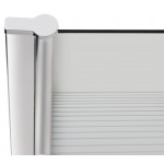 Штора на ванну Lidz Brama SS80x150L.CRM.L стекло Linie 6 мм, левая