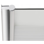 Штора на ванну Lidz Brama SS80x150L.CRM.L стекло Linie 6 мм, левая