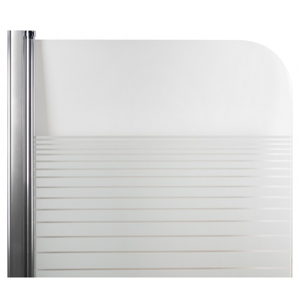 Штора на ванну Lidz Brama SS80x150L.CRM.L стекло Linie 6 мм, левая