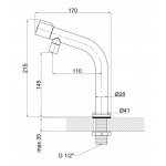Кран на одну воду для кухні Lidz (NKS) 01 04 003 00