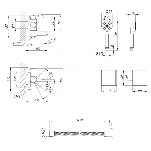 Змішувач для ванни Lidz (NKS) 12 32 006-1