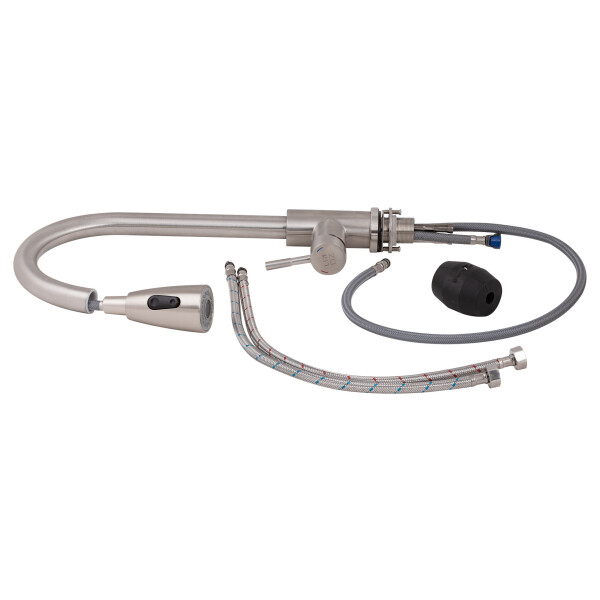 Змішувач для кухні Lidz (NKS) 12 32 015FL-8 з висувним виливом