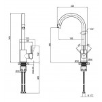 Змішувач для кухні Lidz (MAR) 12 32 015F-8
