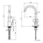 Змішувач для кухні Lidz (WHI) 12 32 015F-8