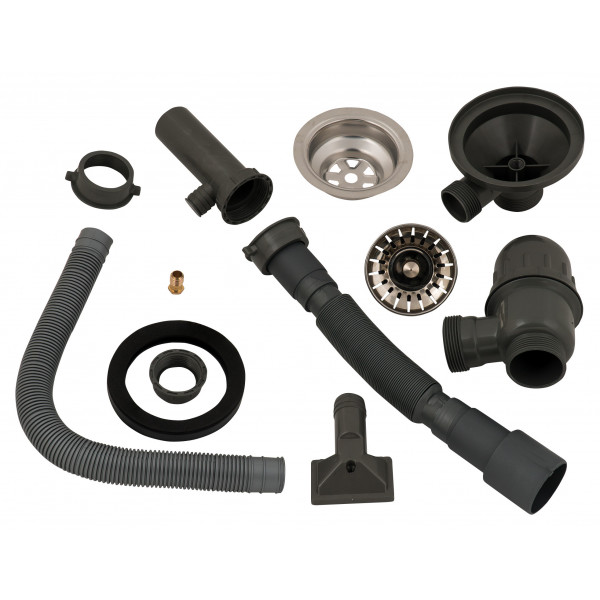 Сифон для кухонної мийки Lidz (GRA) 47 01 002 01 (вихід 50/40мм)