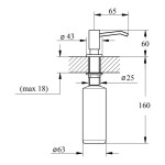 Дозатор для миючого засобу Lidz (CRM) 112 02 000 11