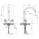 Змішувач для кухні Lidz (CRM) 75 21 271F-8