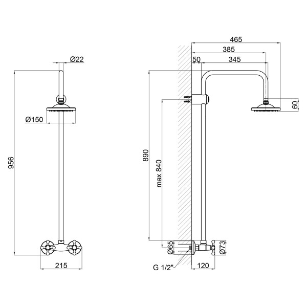 Душова система Lidz (CRM) 75 21 1010
