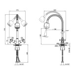 Змішувач для кухні Lidz (CRM) 75 21 271F-4 з рефлекторним виливом