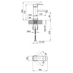 Змішувач для раковини Lidz (CRM) 21 45 001F