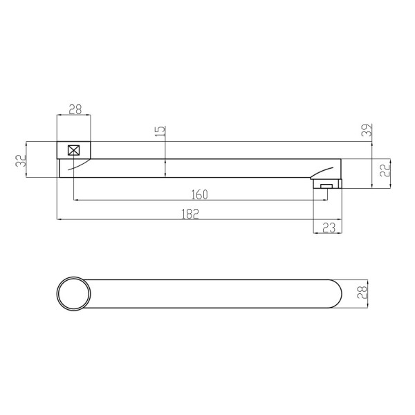 Излив для кухни Lidz (CRM) 54 01 150 00