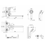 Змішувач для ванни Lidz (CRM) 41 86 005C-2