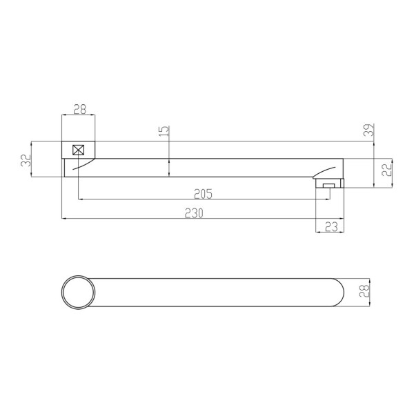 Излив для кухни Lidz (CRM) 54 01 220 00