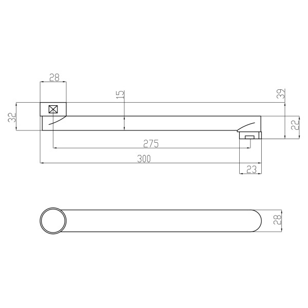 Излив для ванны Lidz (CRM) 54 02 300 00