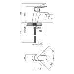 Змішувач для раковини Lidz (CRM) 19 46 001F