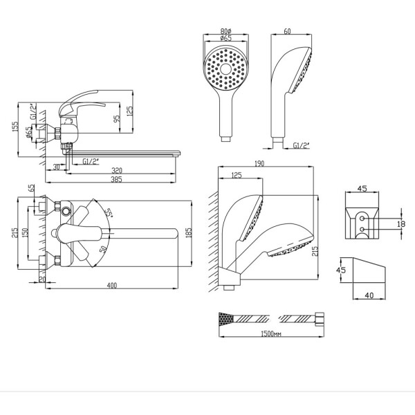 Змішувач для ванни Lidz (CRM) 43 79 005-1 New