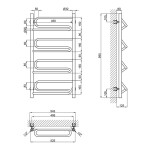Полотенцесушитель водяной Lidz Zigzag (CRM) D32/20х1/2" 500x1000 P4