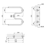 Полотенцесушитель водяной Lidz Snake (CRM) D25х1/2" 500x400