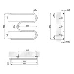 Полотенцесушитель водяной Lidz Snake (CRM) D25х1/2" 500x500