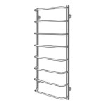 Полотенцесушитель водяной Lidz Standard (CRM) D32/20х1/2" 400x1000 P8