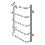 Полотенцесушитель водяной Lidz Standard (CRM) D32/20х1/2" 400x600 P5