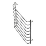 Полотенцесушитель водяной Lidz Standard (CRM) D32/20х1/2" 600x1000 P8