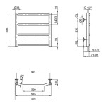 Полотенцесушитель водяной Lidz Trapezium (CRM) D38/25 500x500 P4
