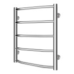 Полотенцесушитель водяной Lidz Trapezium (CRM) D38/25 500x600 P5