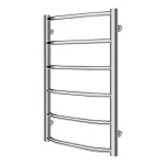 Полотенцесушитель водяной Lidz Trapezium (CRM) D38/25 500x800 P6