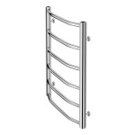 Полотенцесушитель водяной Lidz Trapezium (CRM) D38/25 500x800 P6