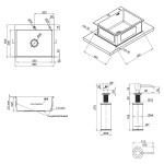 Набір 2 в 1 Lidz кухонна мийка H6050 3.0/1.0 мм Brush + дозатор для миючого засобу