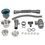 Набір 2 в 1 Lidz кухонна мийка H6050 3.0/1.0 мм Brush + дозатор для миючого засобу