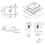 Набір 2 в 1 Lidz кухонна мийка H5845 3.0/1.0 мм Brush + дозатор для миючого засобу