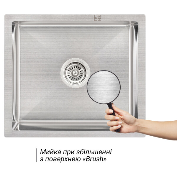 Кухонна мийка Lidz H5245 3.0/1.0 мм Brush (LIDZH5245BRU3010)