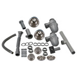 Набір 2 в 1 Lidz кухонна мийка H7843 3.0/1.0 мм Brush + дозатор для миючого засобу