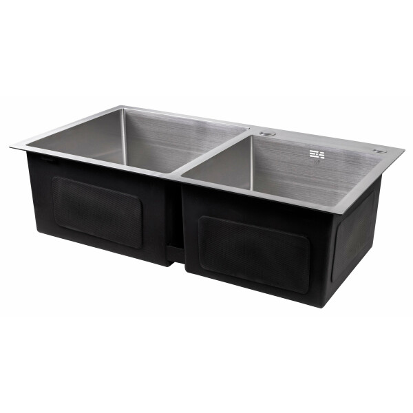 Набір 2 в 1 Lidz кухонна мийка H7843 3.0/1.0 мм Brush + дозатор для миючого засобу