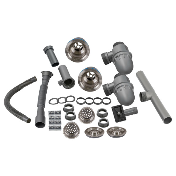 Набір 2 в 1 Lidz кухонна мийка H7843 3.0/1.0 мм Brush + дозатор для миючого засобу