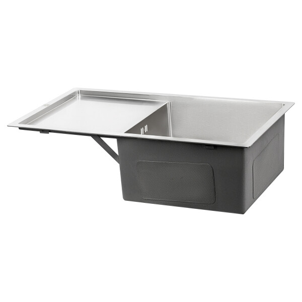 Кухонна мийка Lidz H7844 3.0/1.0 мм Brush (LIDZH7844LBRU3010)