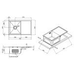 Кухонна мийка Lidz H7850 3.0/1.0 мм Brush (LIDZH7850BRU3010)