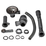 Сифон для кухонної мийки Lidz (GRA) 47 01 003 01 з круглим переливом (вихід 50/40мм)