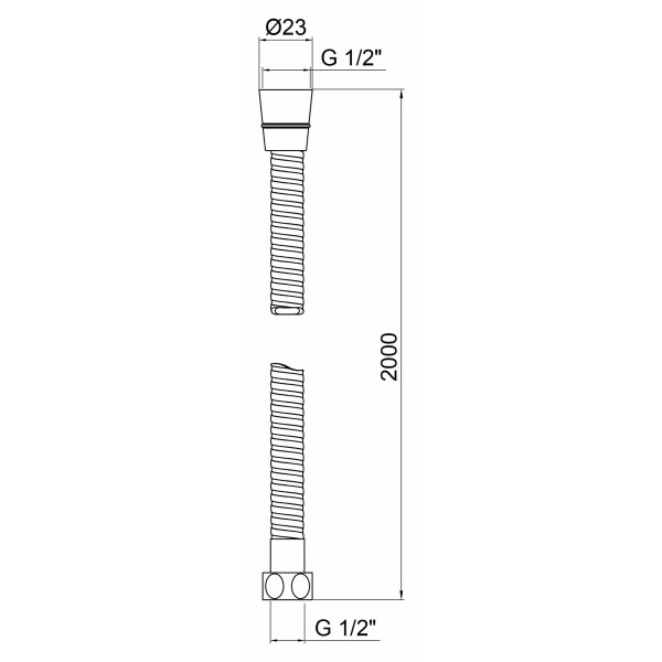 Шланг для душа Lidz (CRM) 50 04 200 00 2,0 м