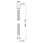 Шланг для душа Lidz (CRM) 50 06 150 00 1,50-1,70 м